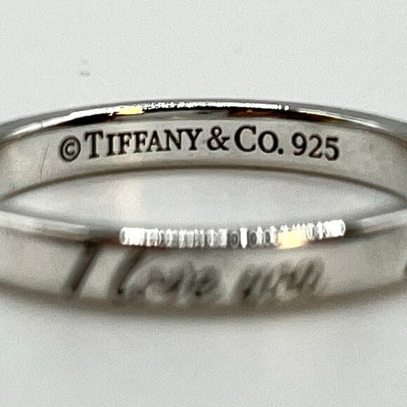 Tiffany Retired Notes "I Love You" Ring - Sterling Silver - Size 8.0 - Picture 3 of 11